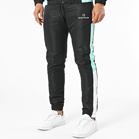 Sergio Tacchini - Ensemble De Survetement Granada 41460 41461 Noir Blanc Turquoise