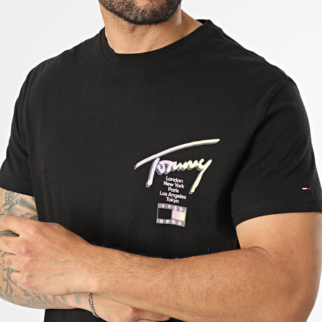 Tommy Jeans - Tee Shirt Regular Fit City Sign 3253 Noir