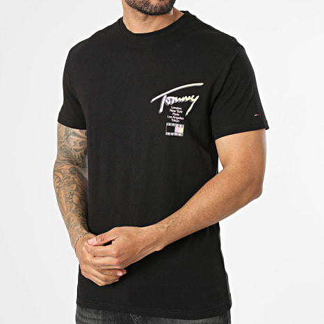 Tommy Jeans - Tee Shirt Regular Fit City Sign 3253 Noir