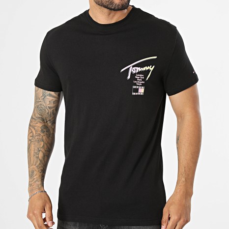 Tommy Jeans - Tee Shirt Regular Fit City Sign 3253 Noir