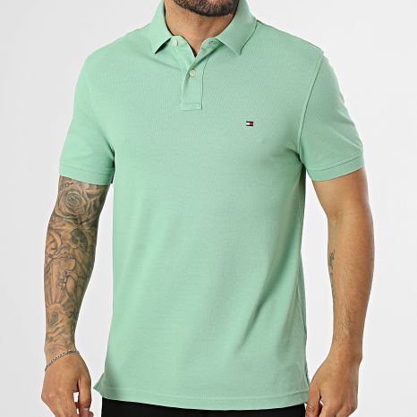 Tommy Hilfiger - Polo Manches Courtes Regular Fit 1985 7770 Vert Clair