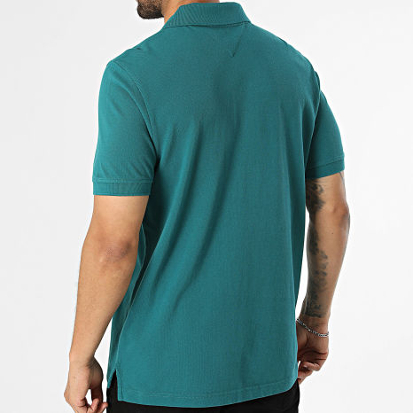 Tommy Jeans - Polo Manches Courtes Regular Fit Essential 2711 Bleu Canard