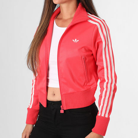 Adidas Originals - Veste Zippée A Bande Femme Firebird KD4322 Rouge