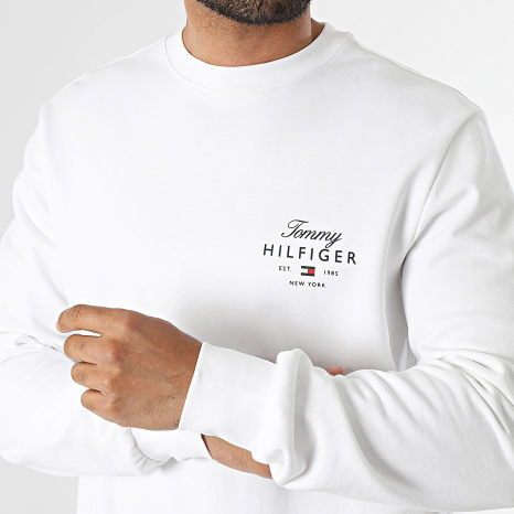 Tommy Hilfiger - Sweat Crewneck Script Stack 3218 Blanc
