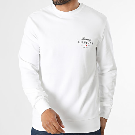 Tommy Hilfiger - Sweat Crewneck Script Stack 3218 Blanc