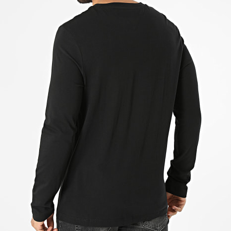 Tommy Hilfiger - Tee Shirt Manches Longues Regular Fit Script Stack 3225 Noir