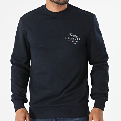 Tommy Hilfiger - Sweat Crewneck Script Stack 3218 Bleu Marine