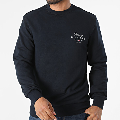 Tommy Hilfiger - Sweat Crewneck Script Stack 3218 Bleu Marine