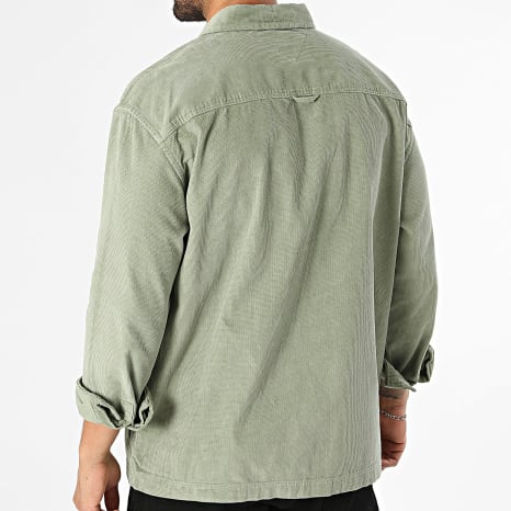 Tommy Jeans - Surchemise Oversize Brick Corduroy 1698 Vert Kaki