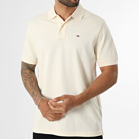 Tommy Jeans - Polo Manches Courtes Regular Fit Essential 2711 Jaune Clair