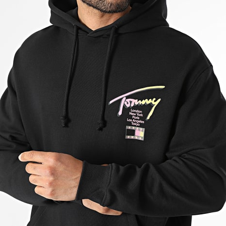 Tommy Jeans - Sweat Capuche Relaxed Fit Signature 3129 Noir