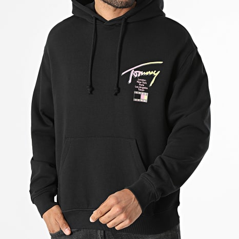Tommy Jeans - Sweat Capuche Relaxed Fit Signature 3129 Noir