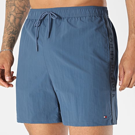 Tommy Hilfiger - Short De Bain A Bandes Medium Drawstring Tape 3730 Bleu Marine
