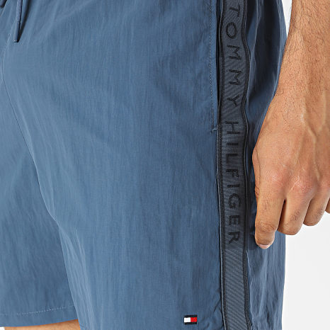 Tommy Hilfiger - Short De Bain A Bandes Medium Drawstring Tape 3730 Bleu Marine