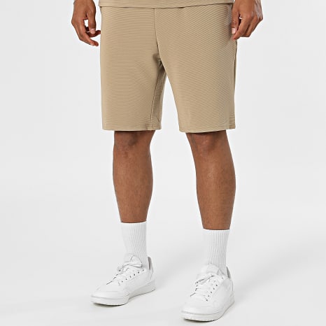 Frilivin - Ensemble Polo Manches Courtes Et Short Texturé 930 Camel Clair