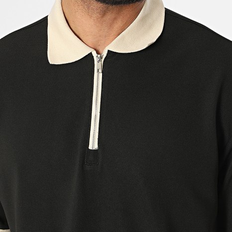 Frilivin - Ensemble Polo Manches Courtes Et Short Texturé 930 Noir
