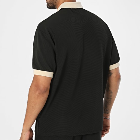 Frilivin - Ensemble Polo Manches Courtes Et Short Texturé 930 Noir