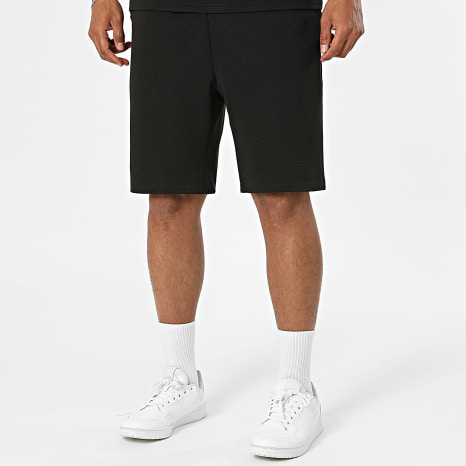 Frilivin - Ensemble Polo Manches Courtes Et Short Texturé 930 Noir