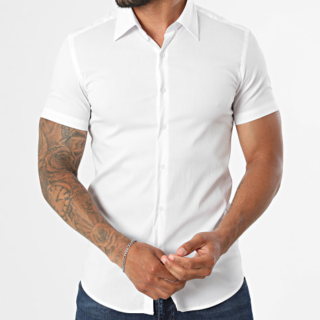 Frilivin - Chemise Manches Courtes SLIM FIT Blanc