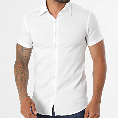 Frilivin - Chemise Manches Courtes SLIM FIT Blanc