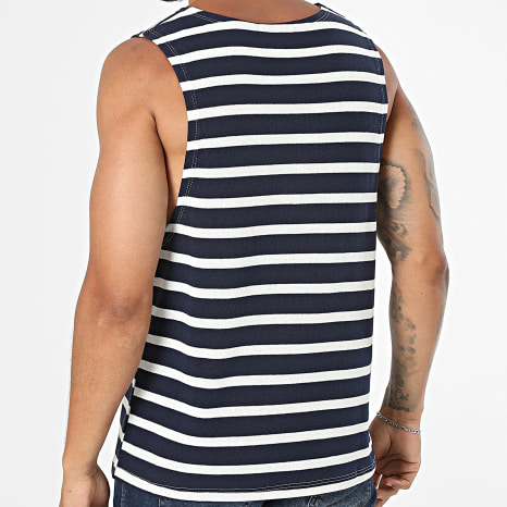 Frilivin - Débardeur A Rayures 327 Bleu Marine Blanc