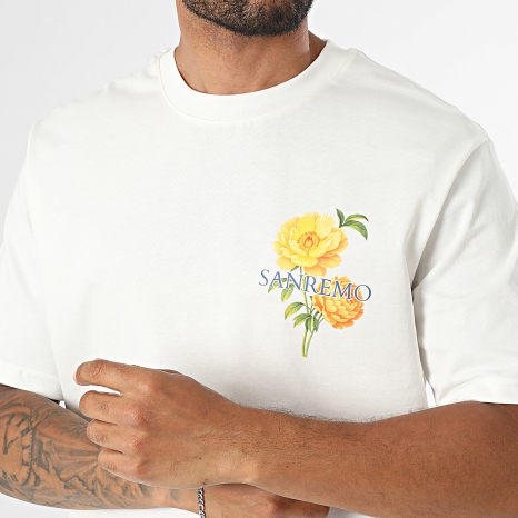 Frilivin - Tee Shirt San Remo Beige Clair Floral