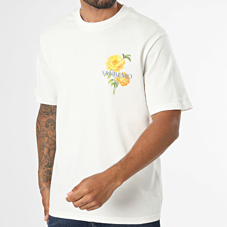 Frilivin - Tee Shirt San Remo Beige Clair Floral