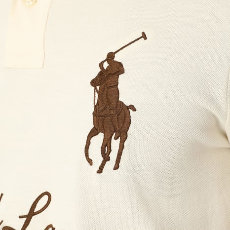 Polo Ralph Lauren - Polo Manches Courtes Classic Fit Big Player Beige