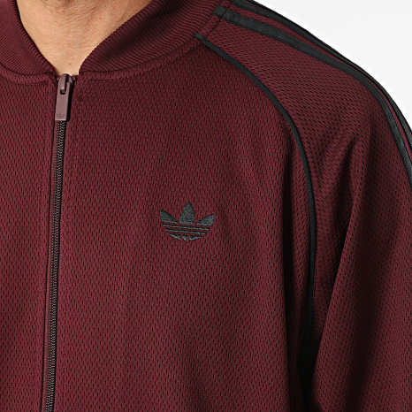 Adidas Originals - Veste Zippée A Bandes KR1372 Bordeaux