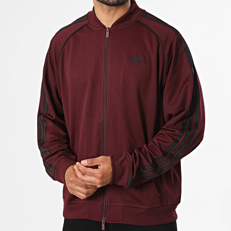Adidas Originals - Veste Zippée A Bandes KR1372 Bordeaux