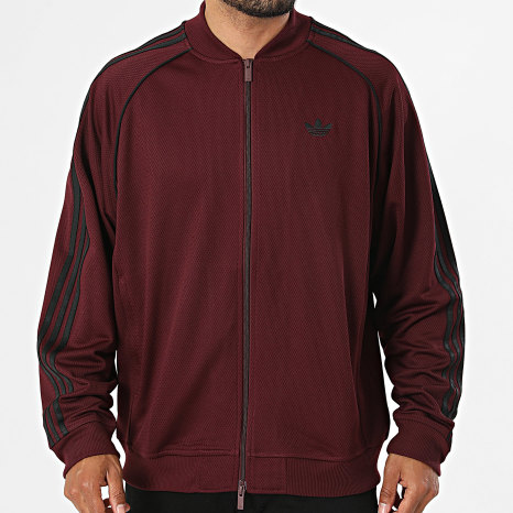 Adidas Originals - Veste Zippée A Bandes KR1372 Bordeaux