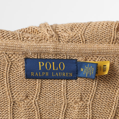 Polo Ralph Lauren - Cardigan Capuche Zippé Original Player Camel Clair