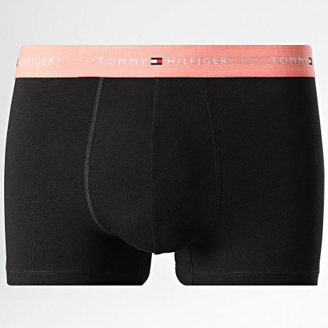 Tommy Hilfiger - Lot De 3 Boxers 3890 Noir Bleu Clair Bleu Roi Saumon