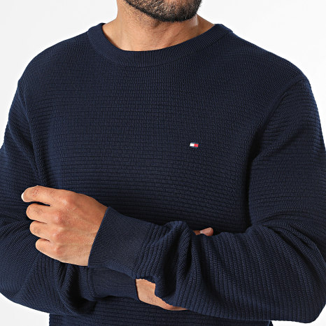 Tommy Hilfiger - Pull Seasonal Structure Crew Neck 2799 Bleu Marine