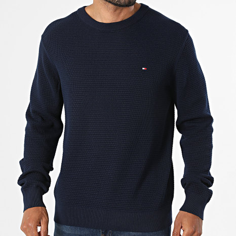 Tommy Hilfiger - Pull Seasonal Structure Crew Neck 2799 Bleu Marine