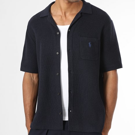 Polo Ralph Lauren - Chemise Manches Courtes Maille Original Player Bleu Marine