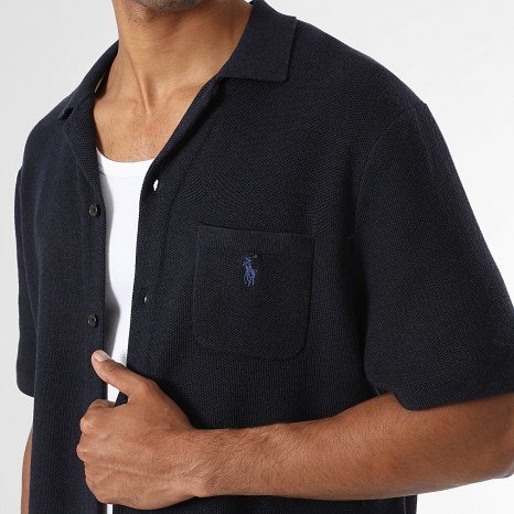 Polo Ralph Lauren - Chemise Manches Courtes Maille Original Player Bleu Marine