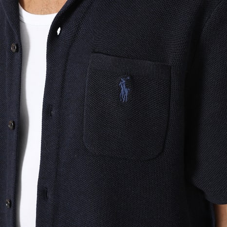 Polo Ralph Lauren - Chemise Manches Courtes Maille Original Player Bleu Marine