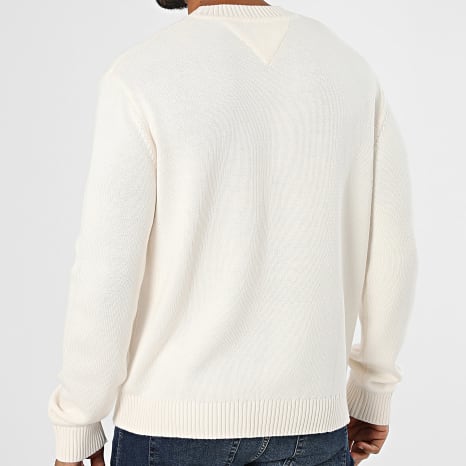Tommy Jeans - Pull Regular Fit Flag 3413 Beige Clair