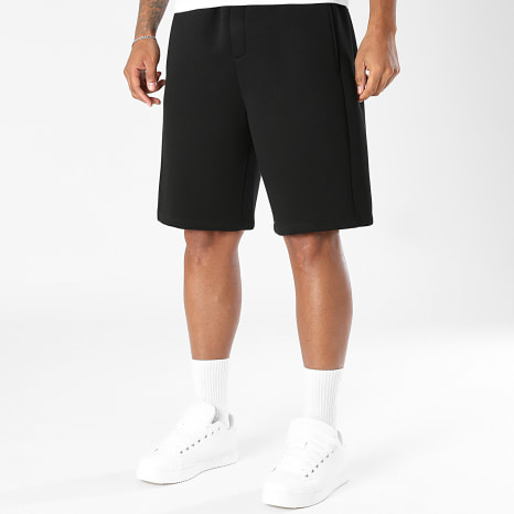 LBO - Pantalón Corto de chándal Oversize Efecto Neopreno 2810 Negro
