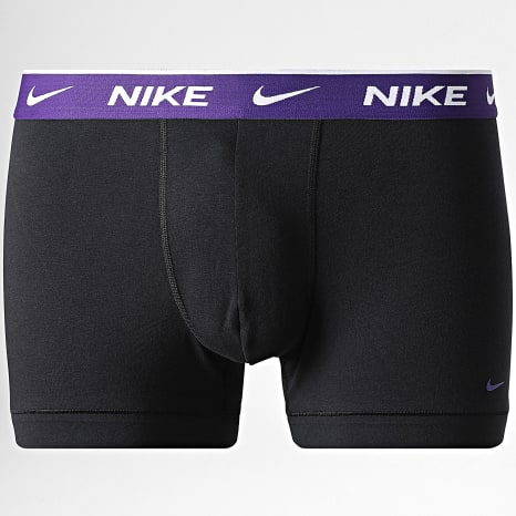Nike - Lot De 3 Boxers Essential Cotton Stretch KE1284 Noir Jaune Rouge Violet