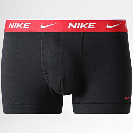 Nike - Lot De 3 Boxers Essential Cotton Stretch KE1284 Noir Jaune Rouge Violet