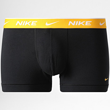 Nike - Lot De 3 Boxers Essential Cotton Stretch KE1284 Noir Jaune Rouge Violet