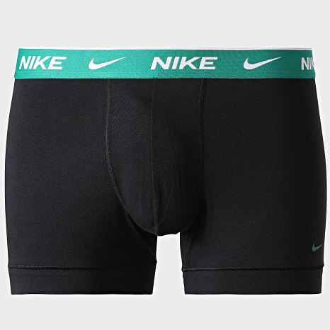 Nike - Lot De 3 Boxers Essential Cotton Stretch KE1284 Noir Vert Orange Violet