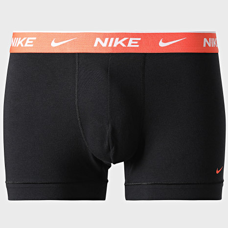 Nike - Lot De 3 Boxers Essential Cotton Stretch KE1284 Noir Vert Orange Violet