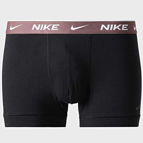 Nike - Lot De 3 Boxers Essential Cotton Stretch KE1284 Noir Vert Orange Violet