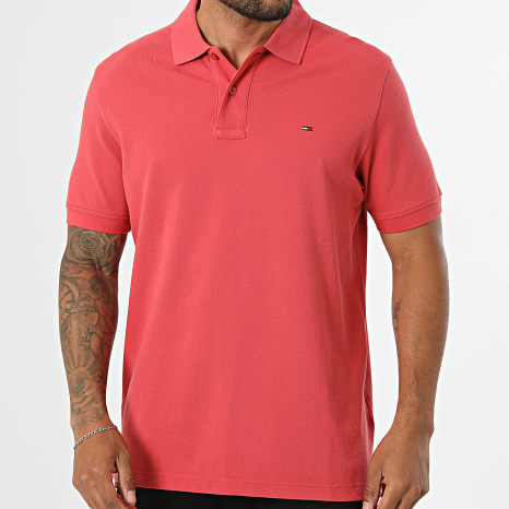 Tommy Jeans - Polo Manches Courtes Regular Fit Essential 2711 Rouge