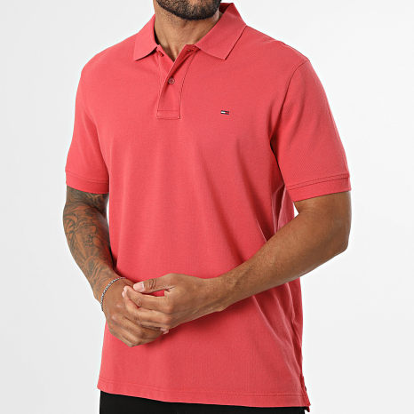Tommy Jeans - Polo Manches Courtes Regular Fit Essential 2711 Rouge