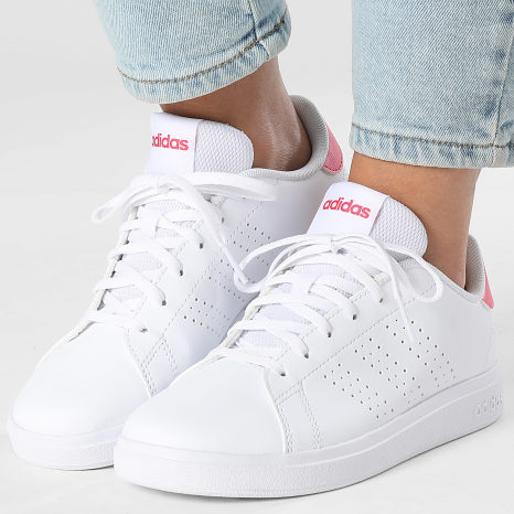 Adidas Sportswear - Baskets Femme Advantage Base 2.0 J KJ4247 Footwear White Real Pink