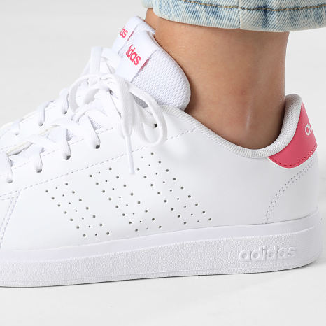 Adidas Sportswear - Baskets Femme Advantage Base 2.0 J KJ4247 Footwear White Real Pink